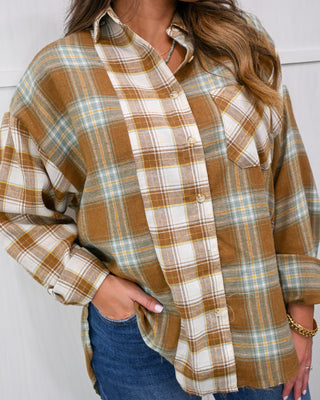 Canyon Trail Flannel Button Down, Brown