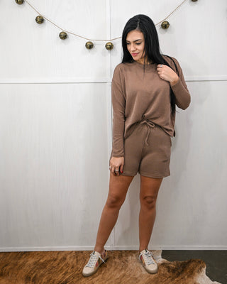 Lounge Away Two Piece Set, Brown
