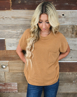Cozy Core Pocket Tee, Bronze