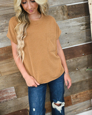 Cozy Core Pocket Tee, Bronze