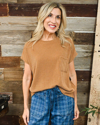 Cozy Core Pocket Tee, Bronze