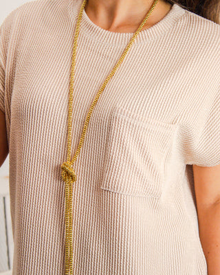 Cozy Core Pocket Tee, Lt. Tan