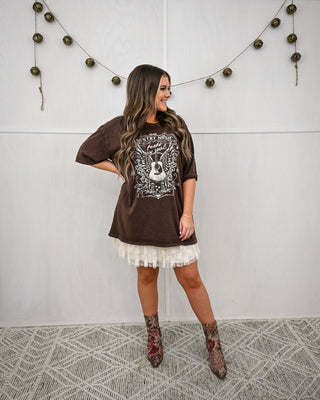 Feeds My Soul Graphic Tee, Brown