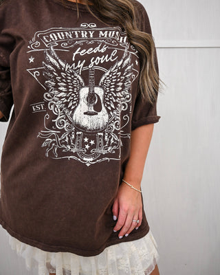 Feeds My Soul Graphic Tee, Brown