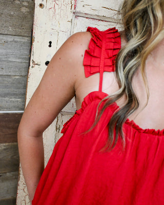 Firework Style Top, Red