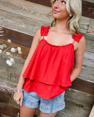 Firework Style Top, Red