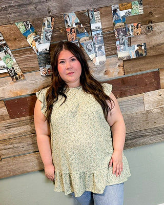 Garden Walk Knit Top, Green