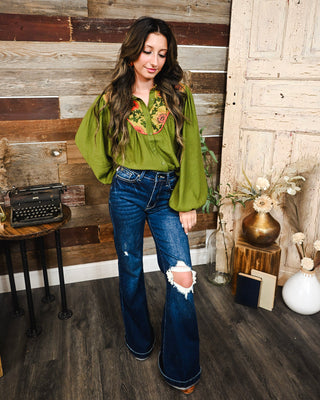 High Desert Button Down, Olive