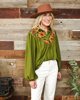 High Desert Button Down, Olive