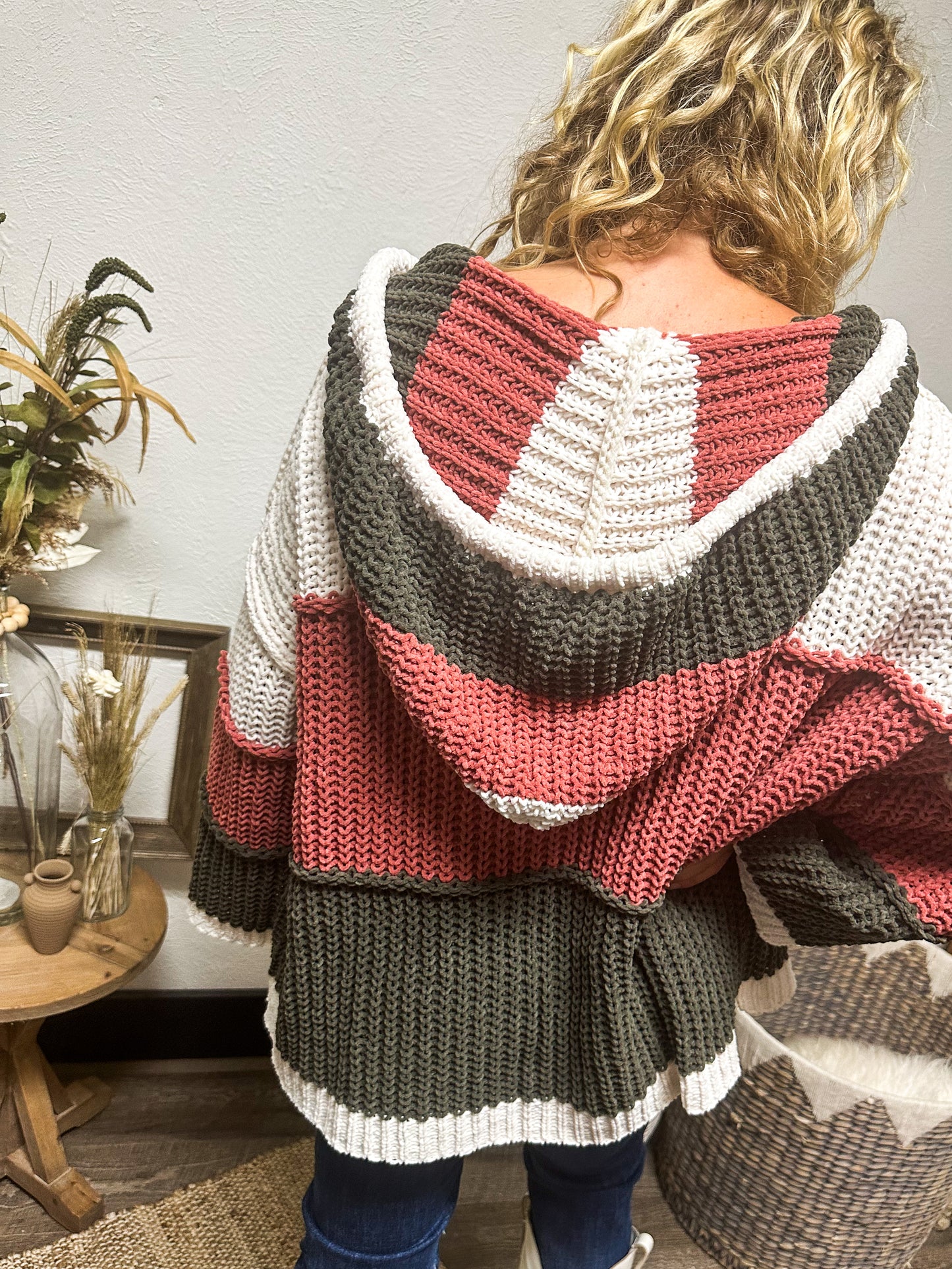 Brick Setter Hooded Sweater, Olive