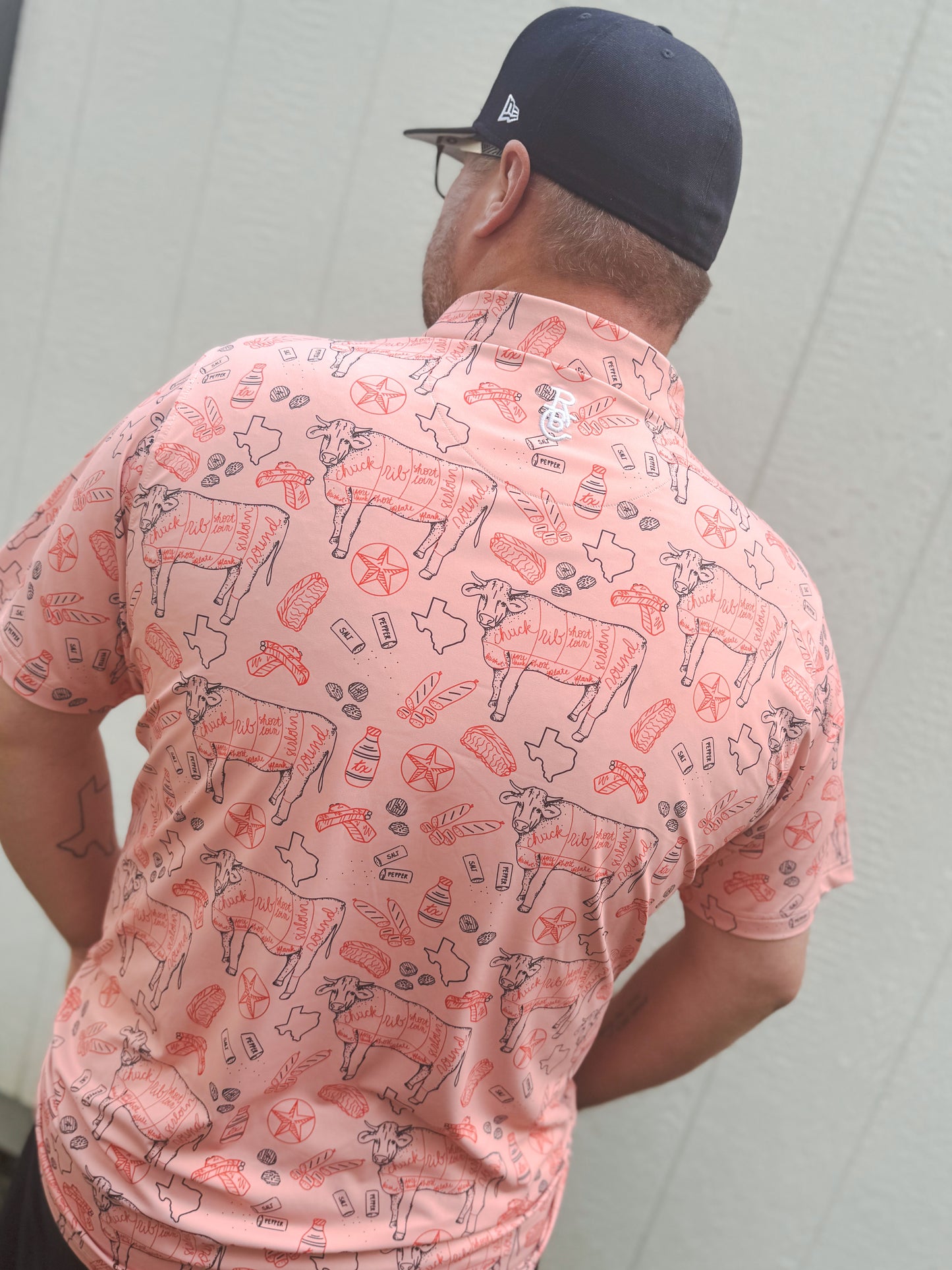 Texas BBQ Polo, Coral