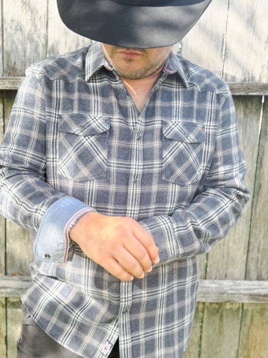 The Kellerton Western Flannel, Navy