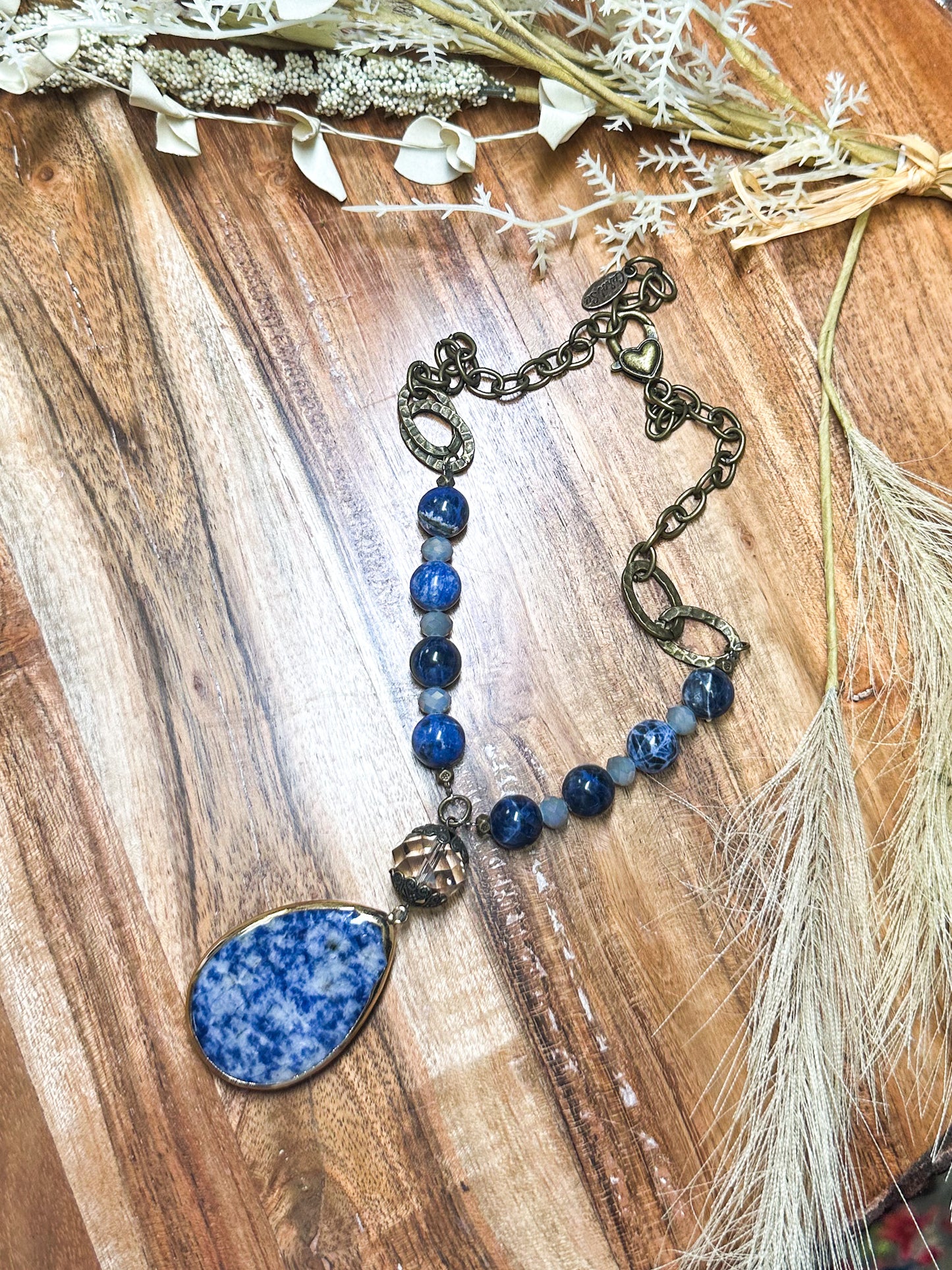 One of a Kind Chunky Necklace, Blue
