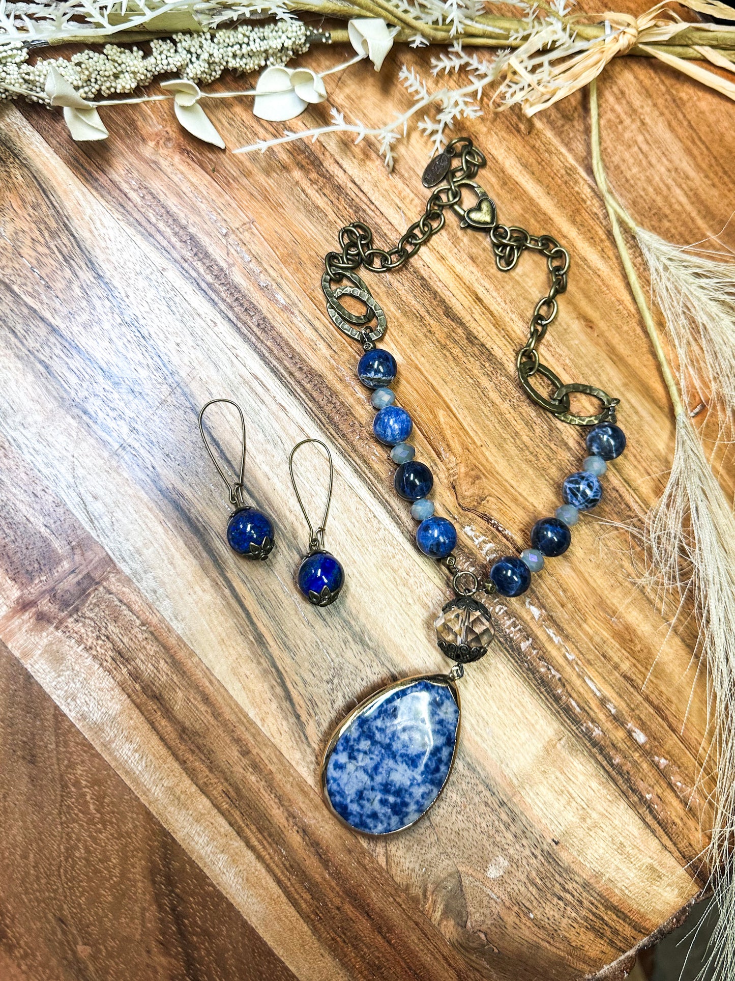 One of a Kind Chunky Necklace, Blue