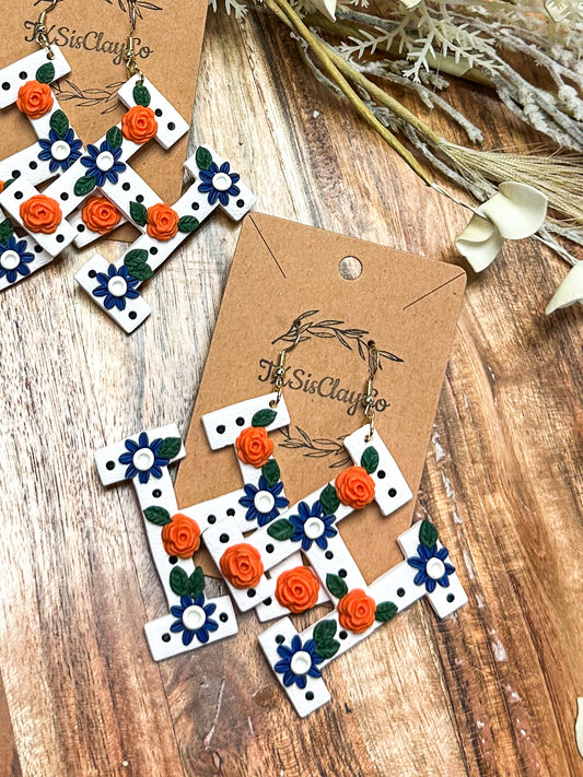Floral in the Ballpark Earrings