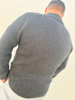 The Pierce Quarter Zip, Charcoal