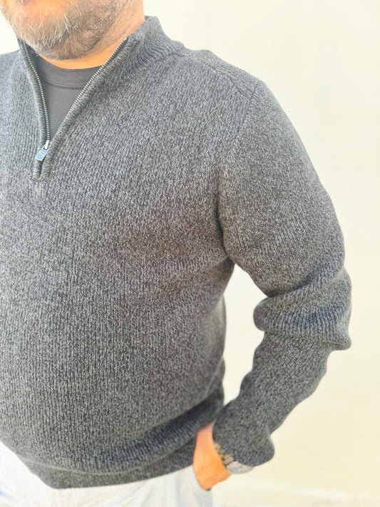 The Pierce Quarter Zip, Charcoal