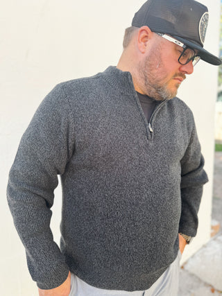 The Pierce Quarter Zip, Charcoal