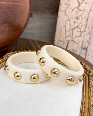 Cuff It Bangle Bracelet, White