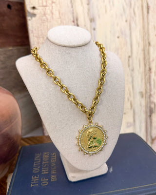 Delicate Coin Necklace, Gold