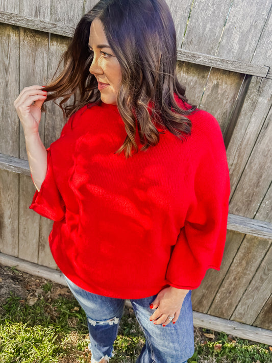 The Shaley Sweater, Red