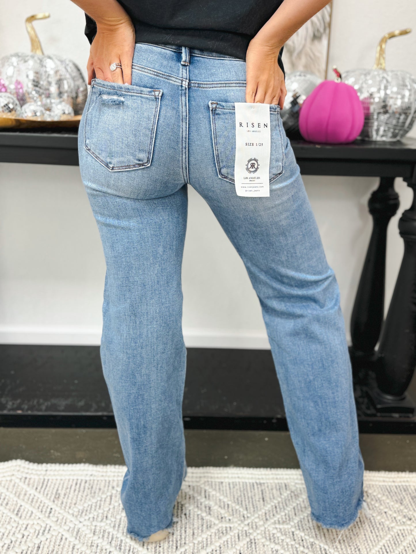 The Kelsey Mid Rise Wide Leg Jean, Risen Medium