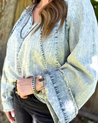 Every Little Detail Top, Denim