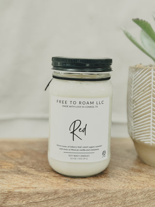 Soy Candle, Red - 16oz.