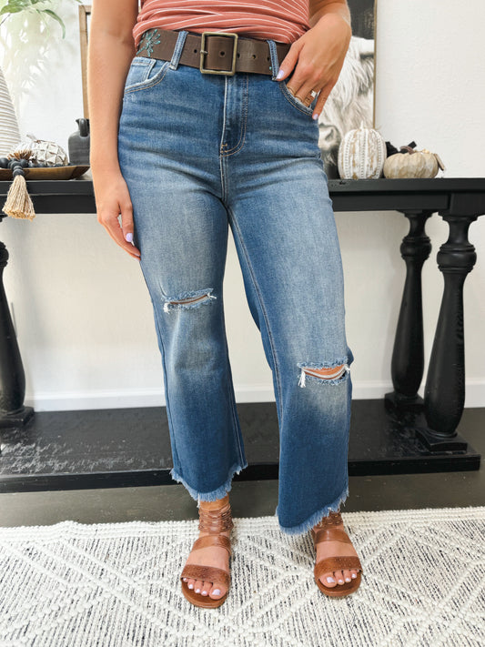 The Theo High Rise Ankle Jean, Risen Dark