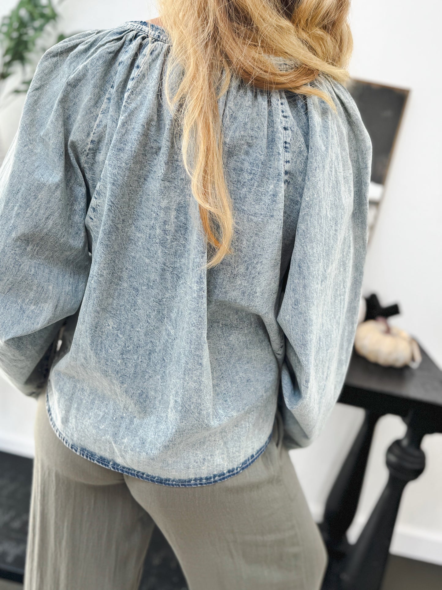 Every Little Detail Top, Denim