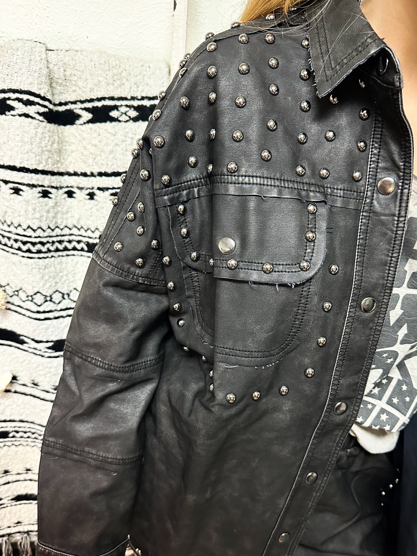The Roxann Leather Jacket, Black