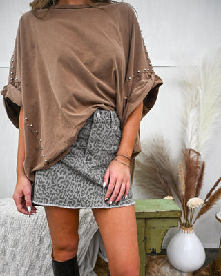 Just A Little Wild Mini Skirt, MICA