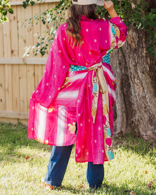 Kantha Bae Full of Color Kimono, Pink