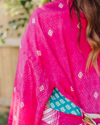 Kantha Bae Full of Color Kimono, Pink