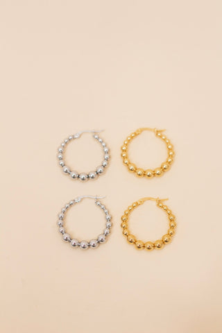 Landen Collection - Hoop Earrings, Silver