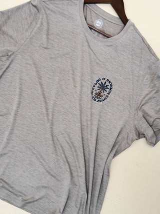 Leafy Print Palm Performance Tee, Tan