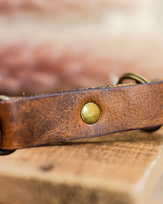 Leather Keychain, Brown