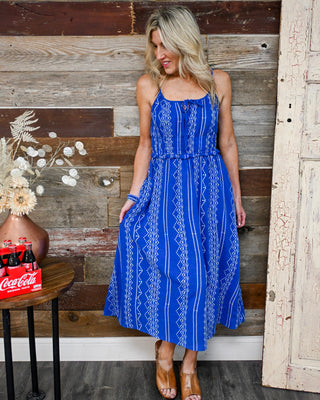 Liberty Belle Midi Dress, Blue
