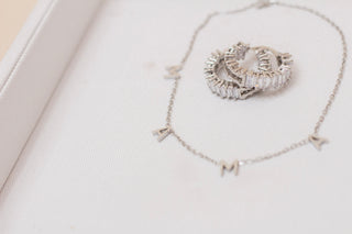 Mama Collection - Letter Necklace, Silver