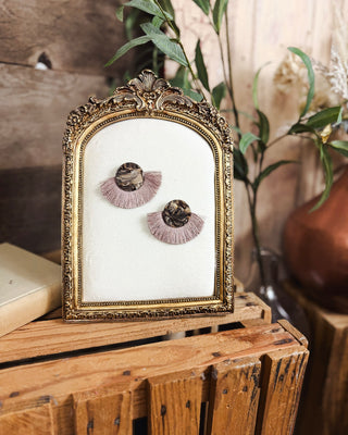 Mauve Moment Earrings, Purple