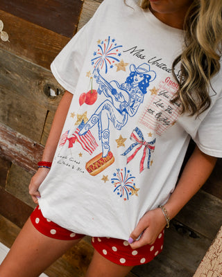 Miss United States Graphic Tee, White