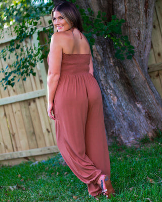Modern Look Jumpsuit, Rust