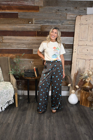 Morning Meeting High Waisted Pants, Brown