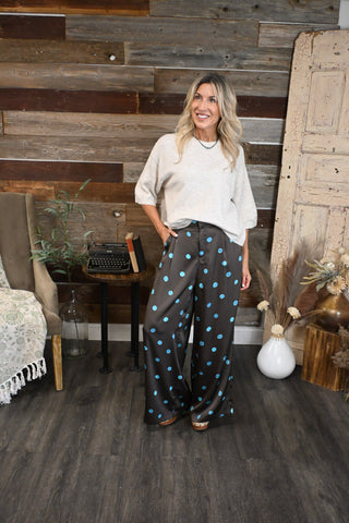 Morning Meeting High Waisted Pants, Brown