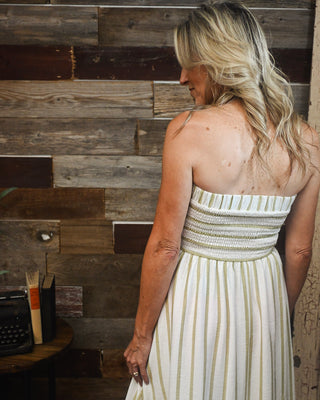 On The Yacht Midi Dress, Cream