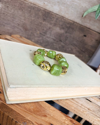 Pebbled Way Bracelet, Green