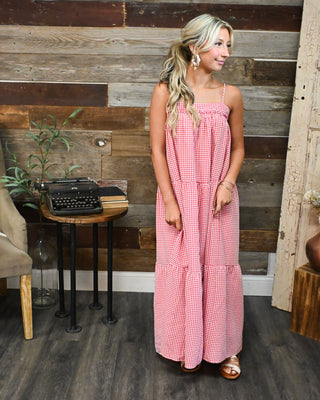 Picnic Princess Maxi Dress, Red