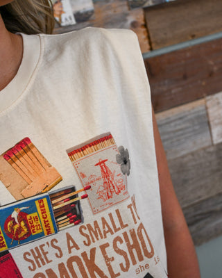 Small Town Girl Graphic Tank, Cream