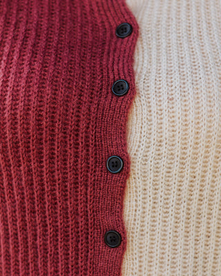 Split Decision Knit Vest, Burgundy