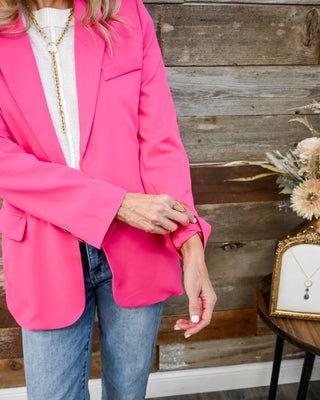 Straight Laced Blazer, Pink